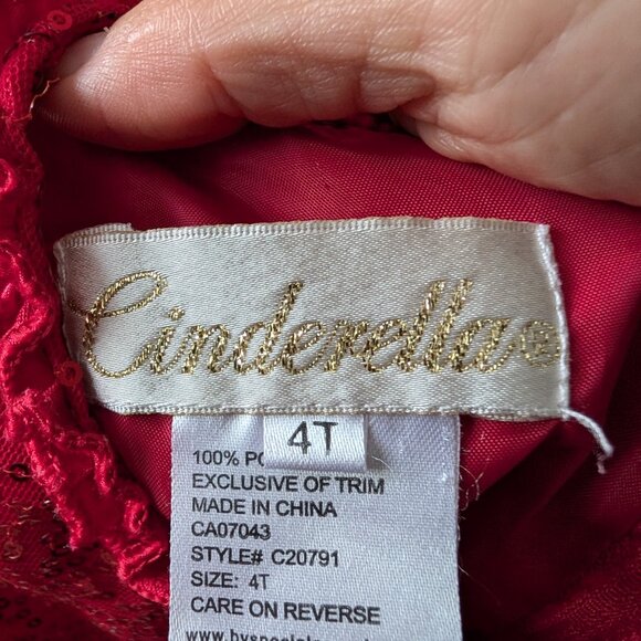 Red sparkly sequin ruffle dress - Picture 5 of 8